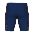 Navy-Red - Back - Arena Mens Jammer Abstract Tiles Swim Shorts