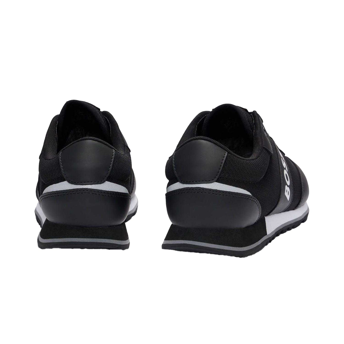 Black - Back - Boss Mens Mesh Parkour Trainers