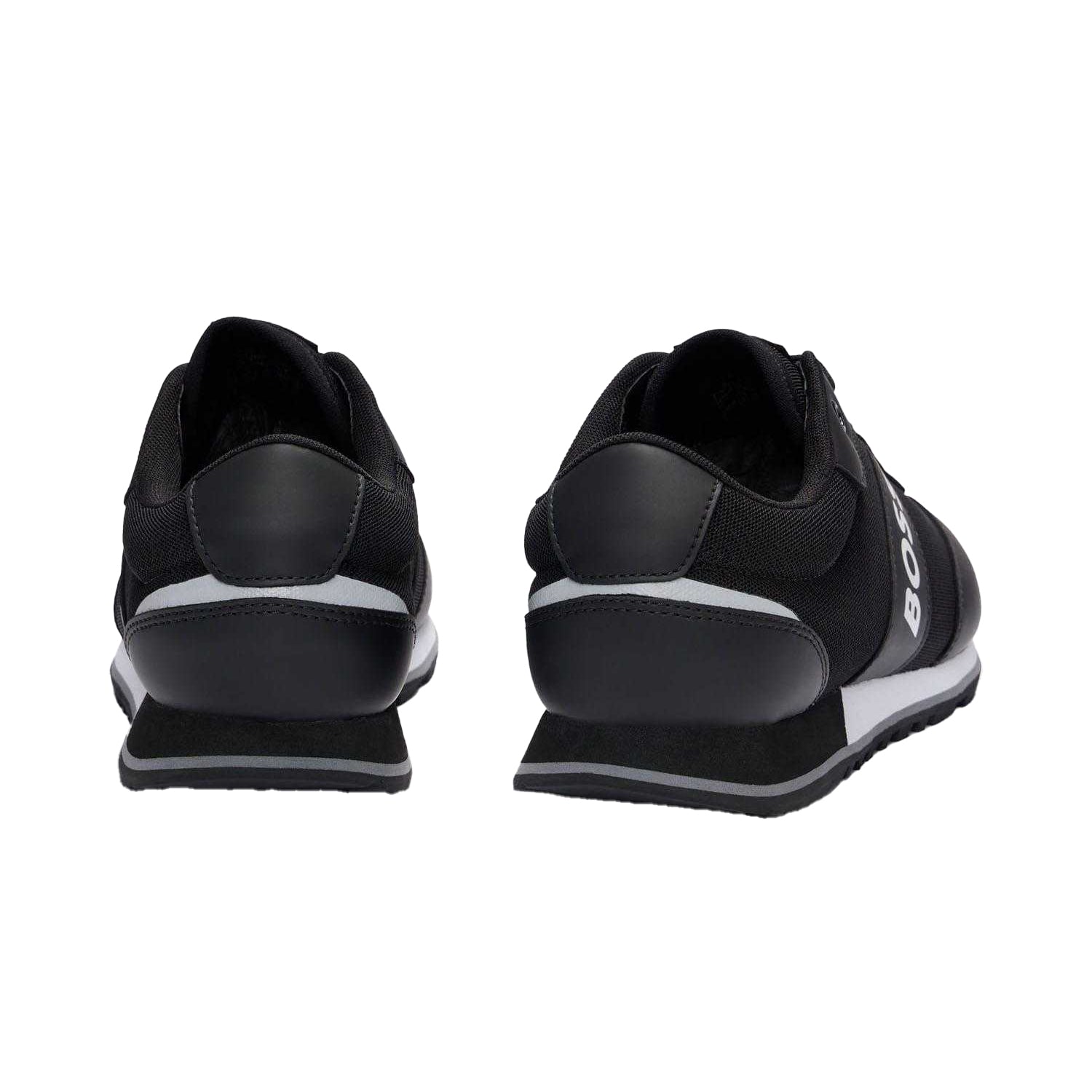 Black - Back - Boss Mens Mesh Parkour Trainers