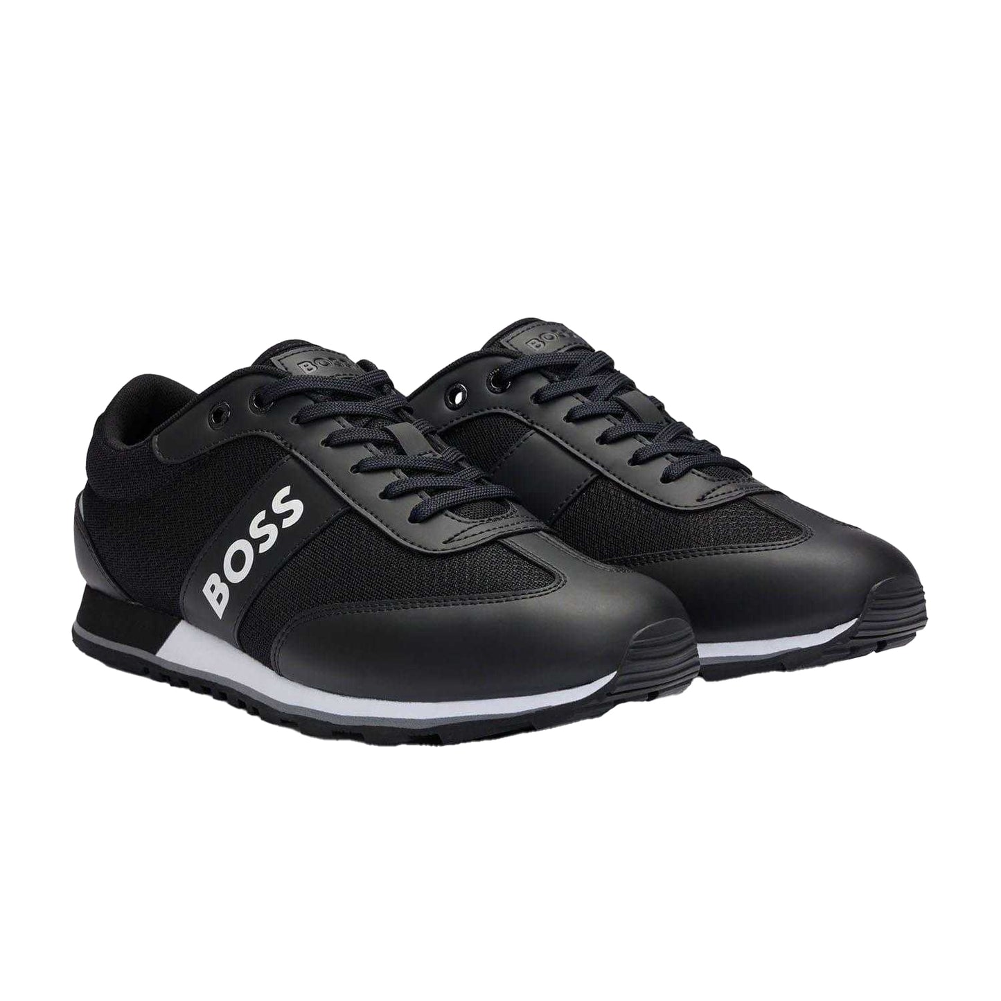 Black - Pack Shot - Boss Mens Mesh Parkour Trainers