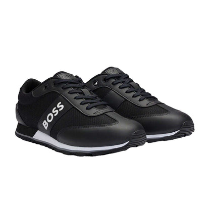 Black - Pack Shot - Boss Mens Mesh Parkour Trainers