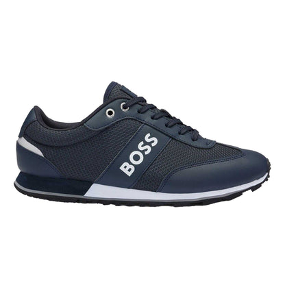 Dark Blue - Front - Boss Mens Mesh Parkour Trainers