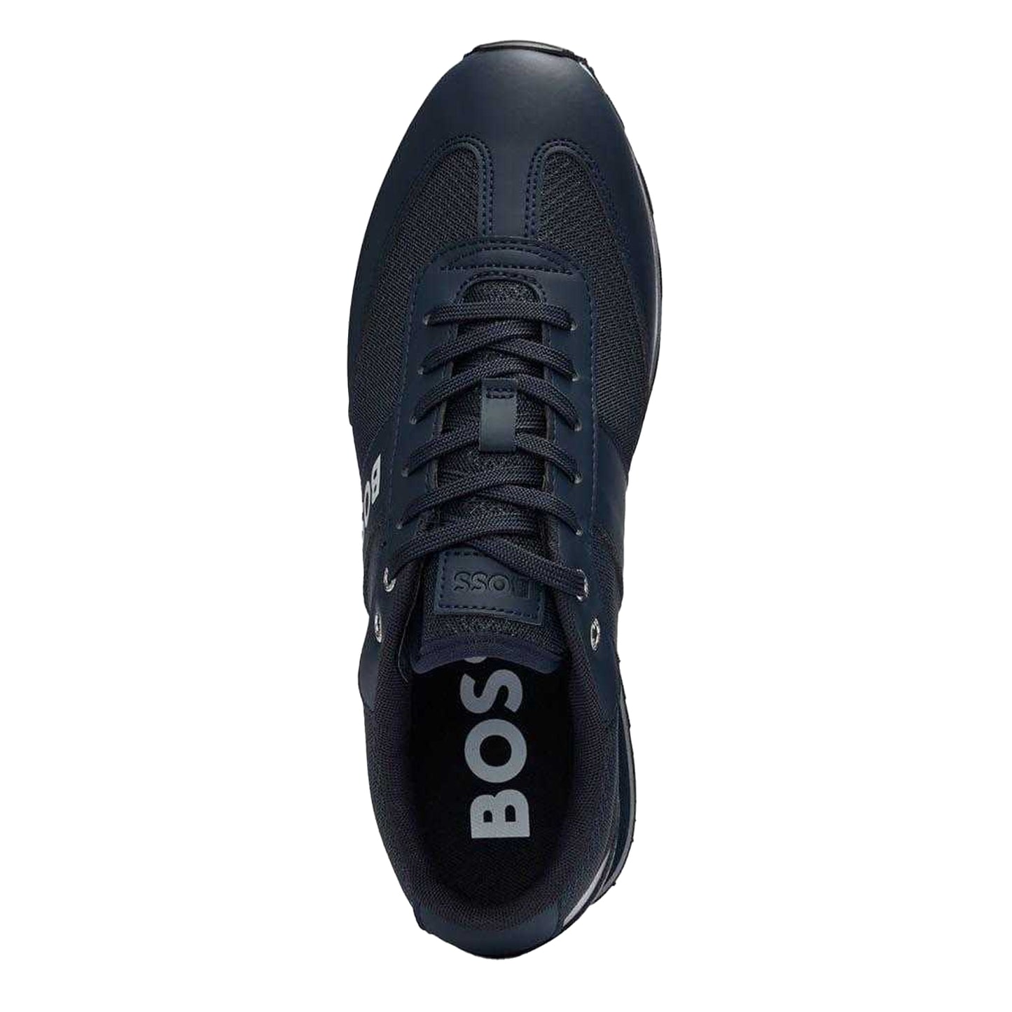 Dark Blue - Side - Boss Mens Mesh Parkour Trainers