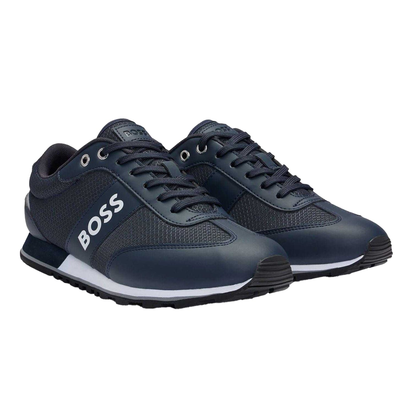 Dark Blue - Pack Shot - Boss Mens Mesh Parkour Trainers