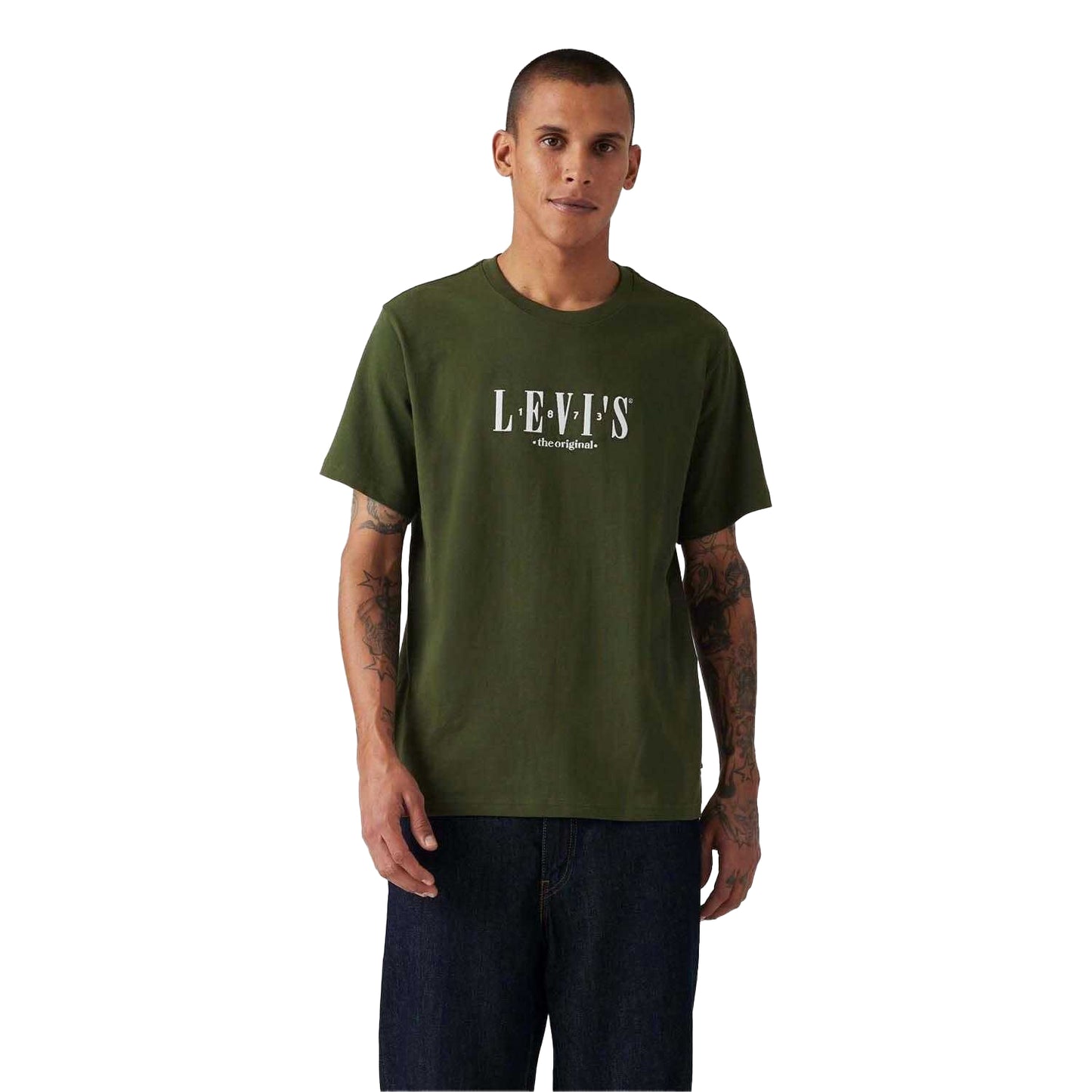 Green - Front - Levis Mens Graphic Relaxed Fit T-Shirt