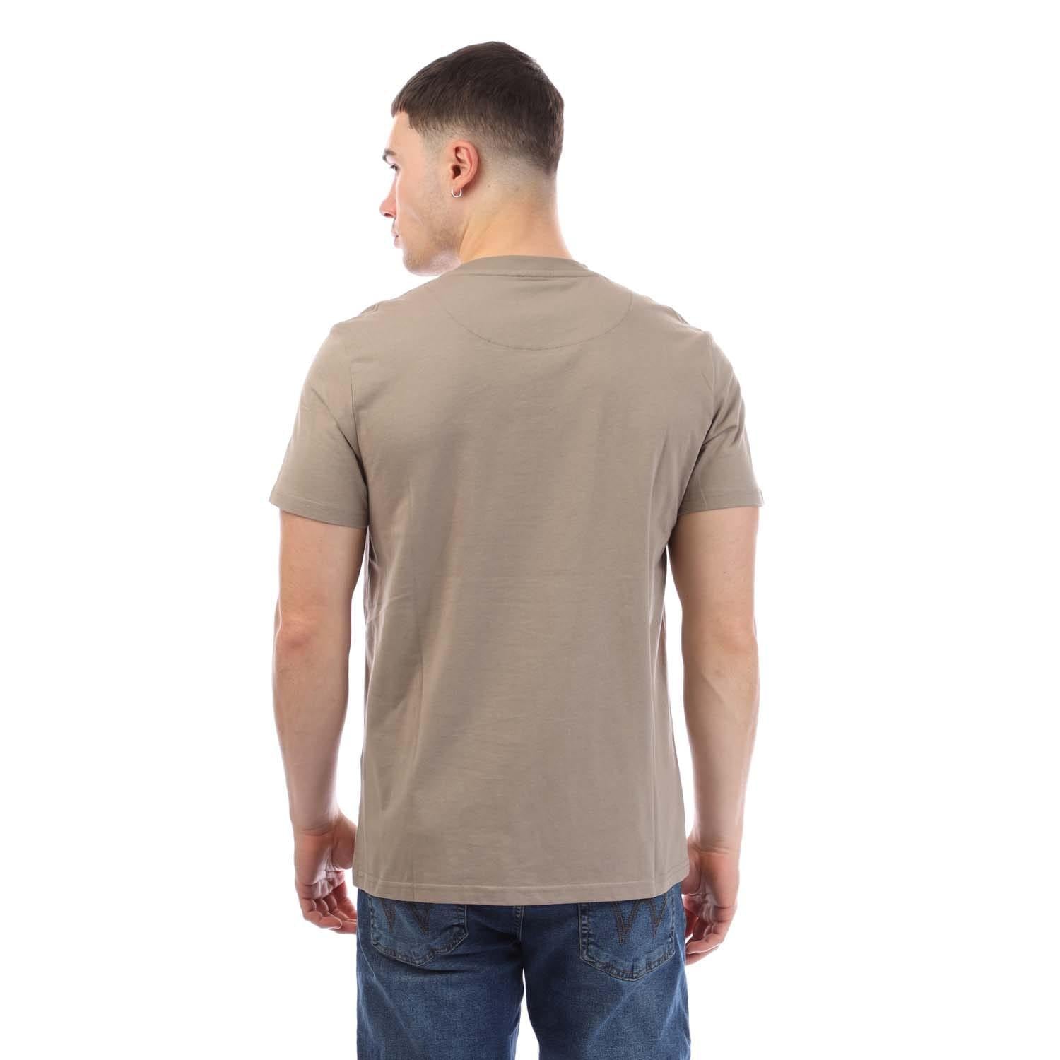 Stone - Back - Weekend Offender Mens Shareck Checked T-Shirt