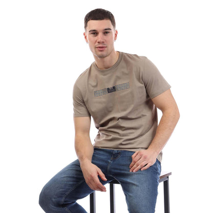 Stone - Lifestyle - Weekend Offender Mens Shareck Checked T-Shirt