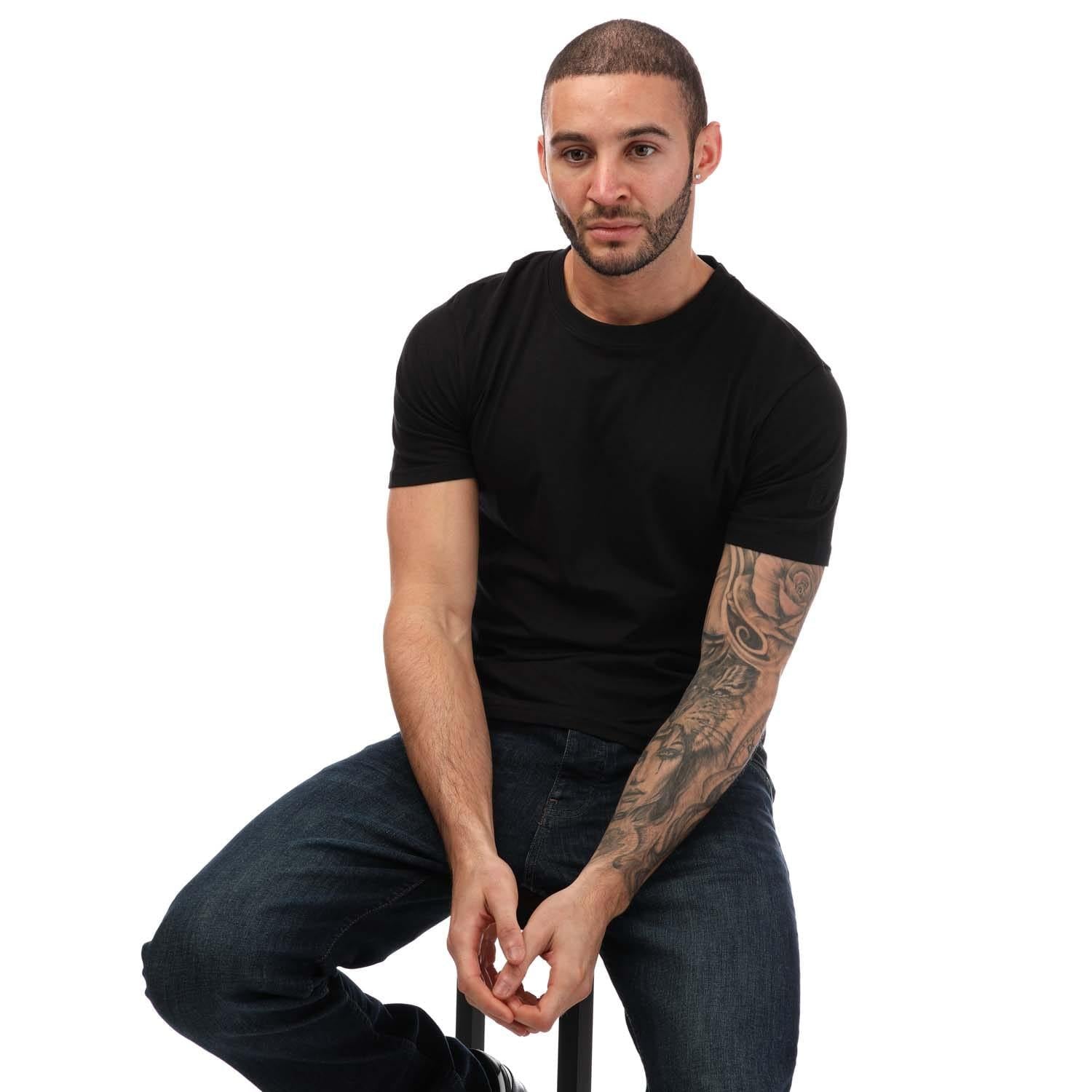 Black-Grey-White-Red - Side - Duck and Cover Mens Comonwell T-Shirt (Pack of 5)