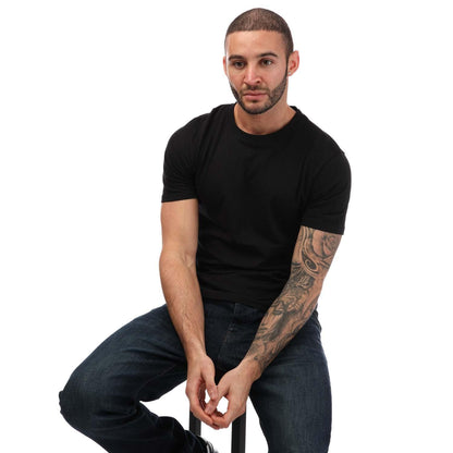 Black-Grey-White-Red - Side - Duck and Cover Mens Comonwell T-Shirt (Pack of 5)