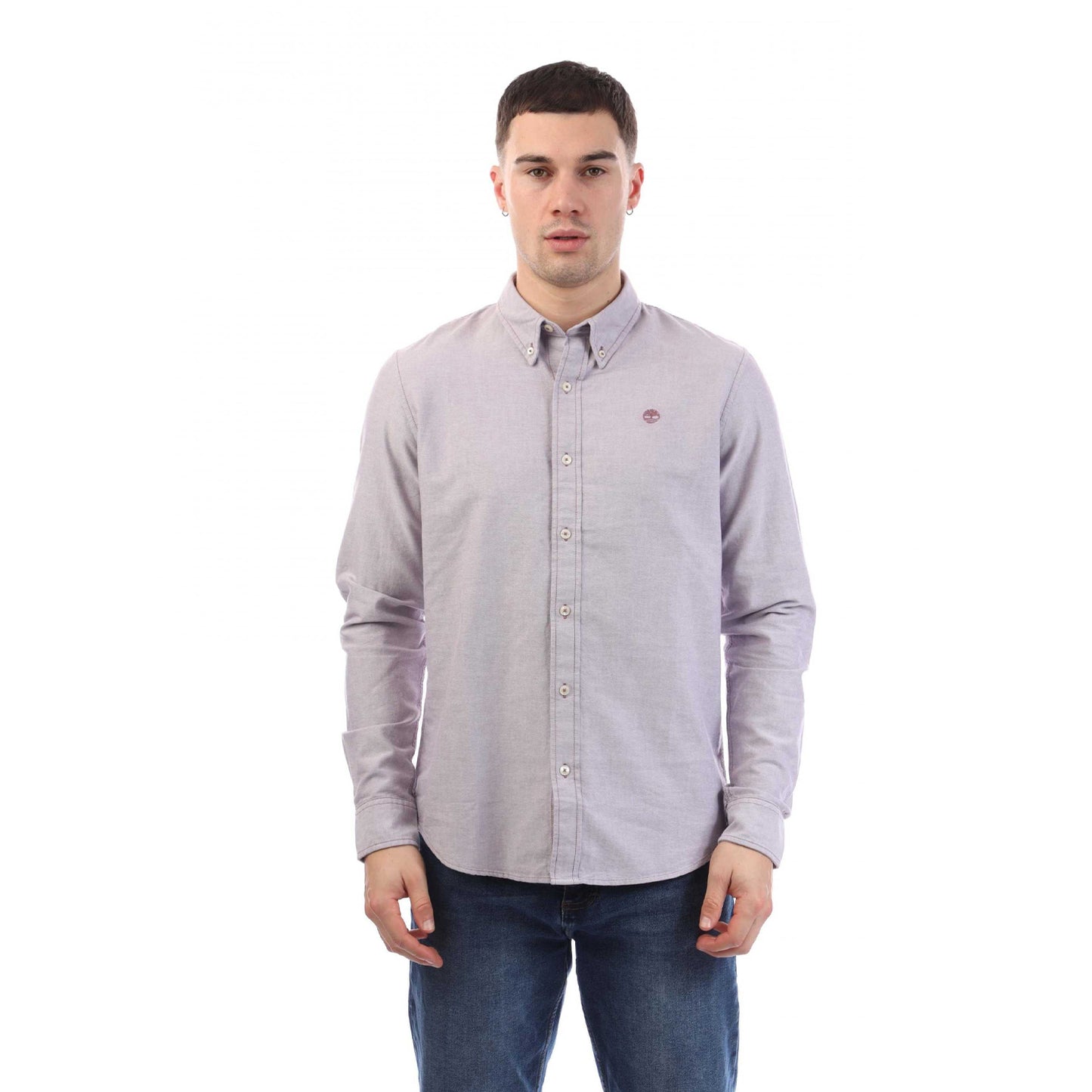 Purple - Front - Timberland Mens Oxford Shirt