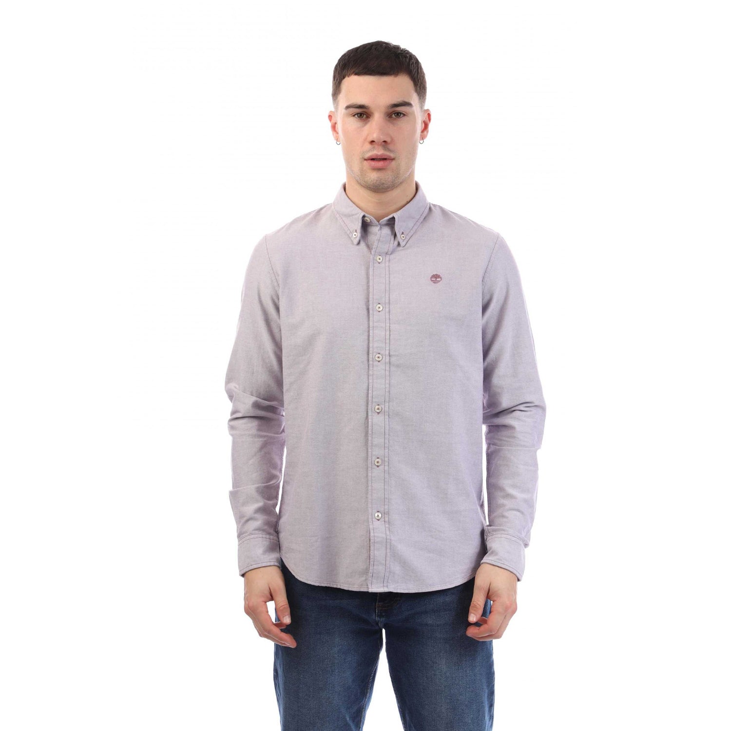 Purple - Front - Timberland Mens Oxford Shirt