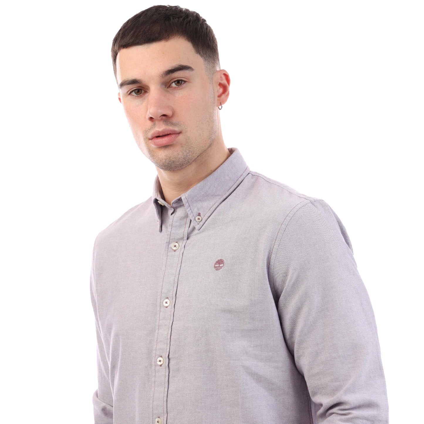 Purple - Side - Timberland Mens Oxford Shirt