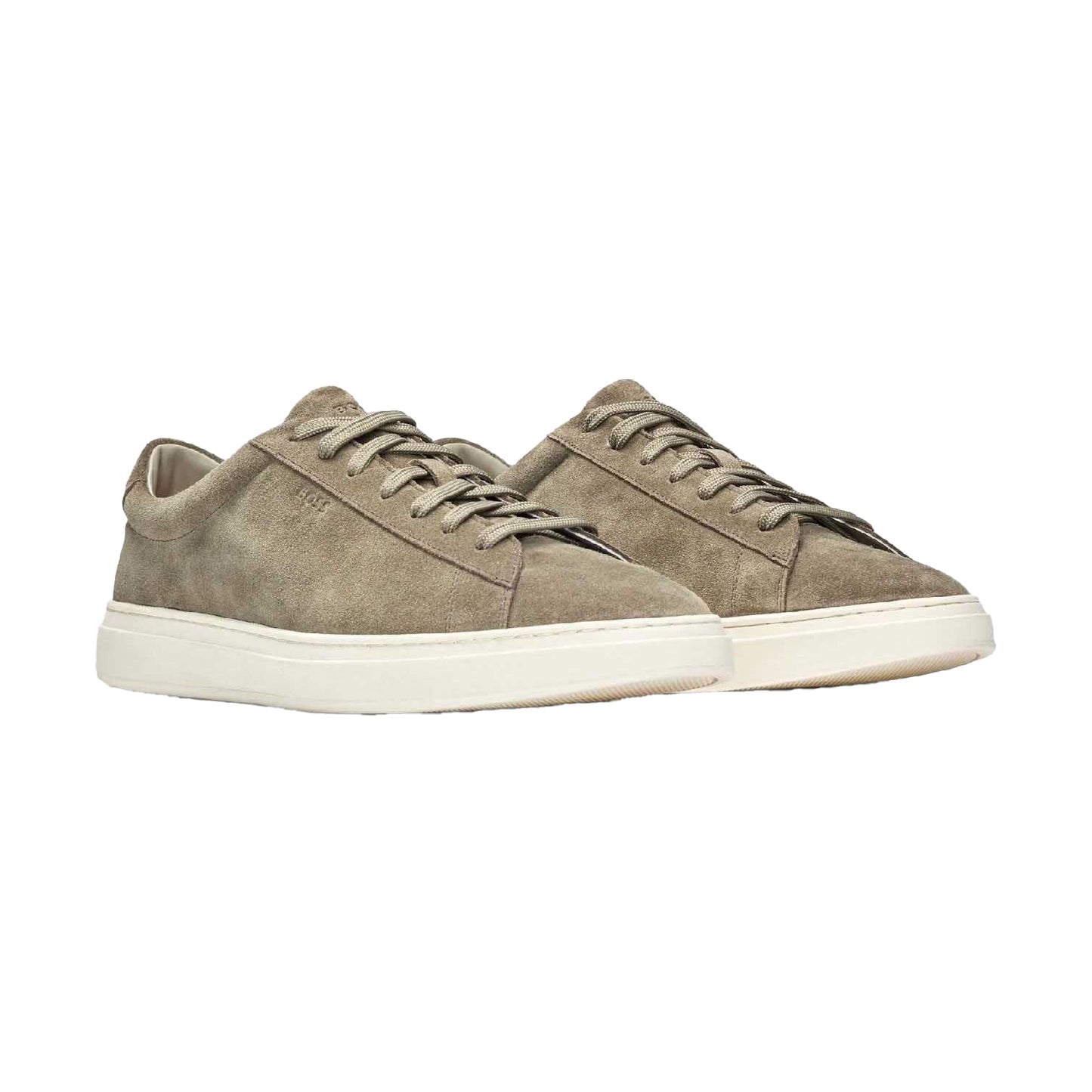 Green - Front - Boss Mens Kieran Suede Trainers