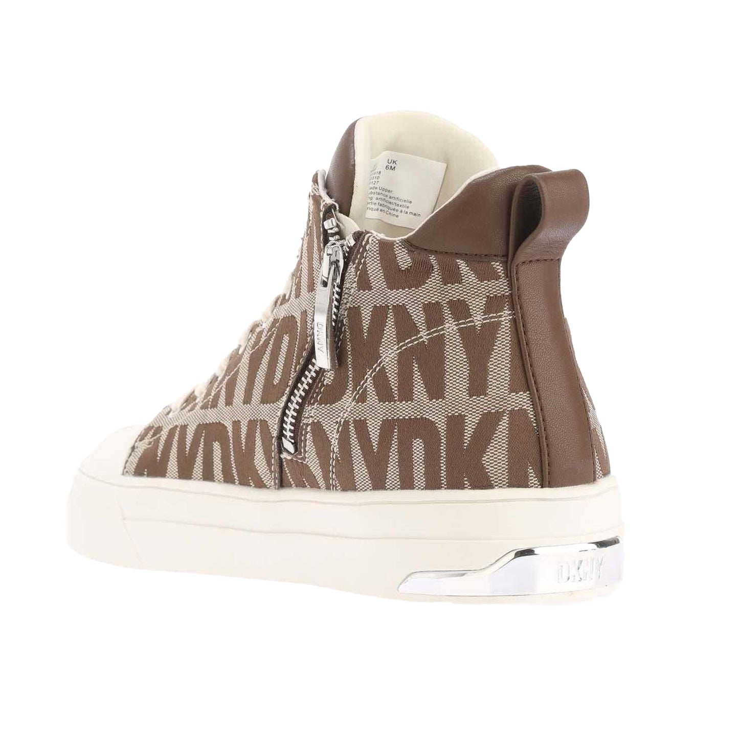 Beige - Back - DKNY Womens-Ladies Yaser Lace Up Trainers