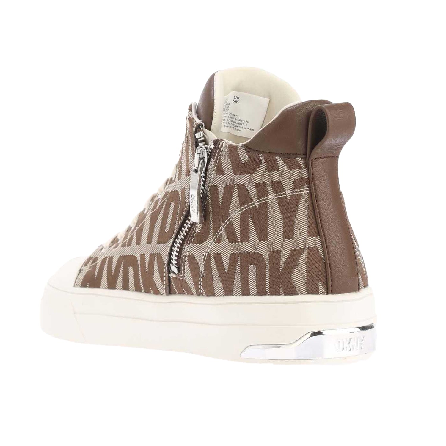 Beige - Back - DKNY Womens-Ladies Yaser Lace Up Trainers