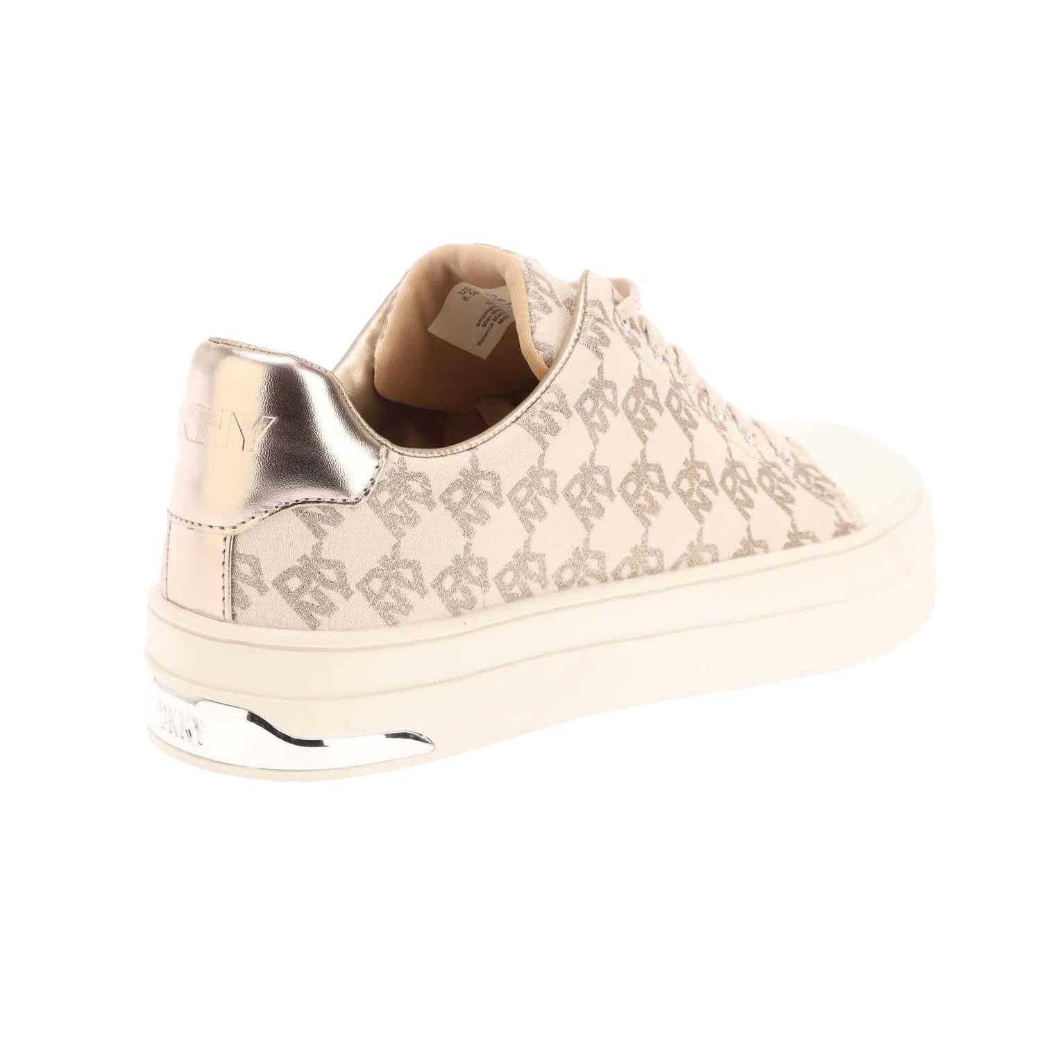 White - Back - DKNY Womens-Ladies York Lace Up Trainers