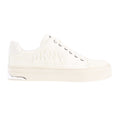 White - Side - DKNY Womens-Ladies York Varsity Lace Up Trainers