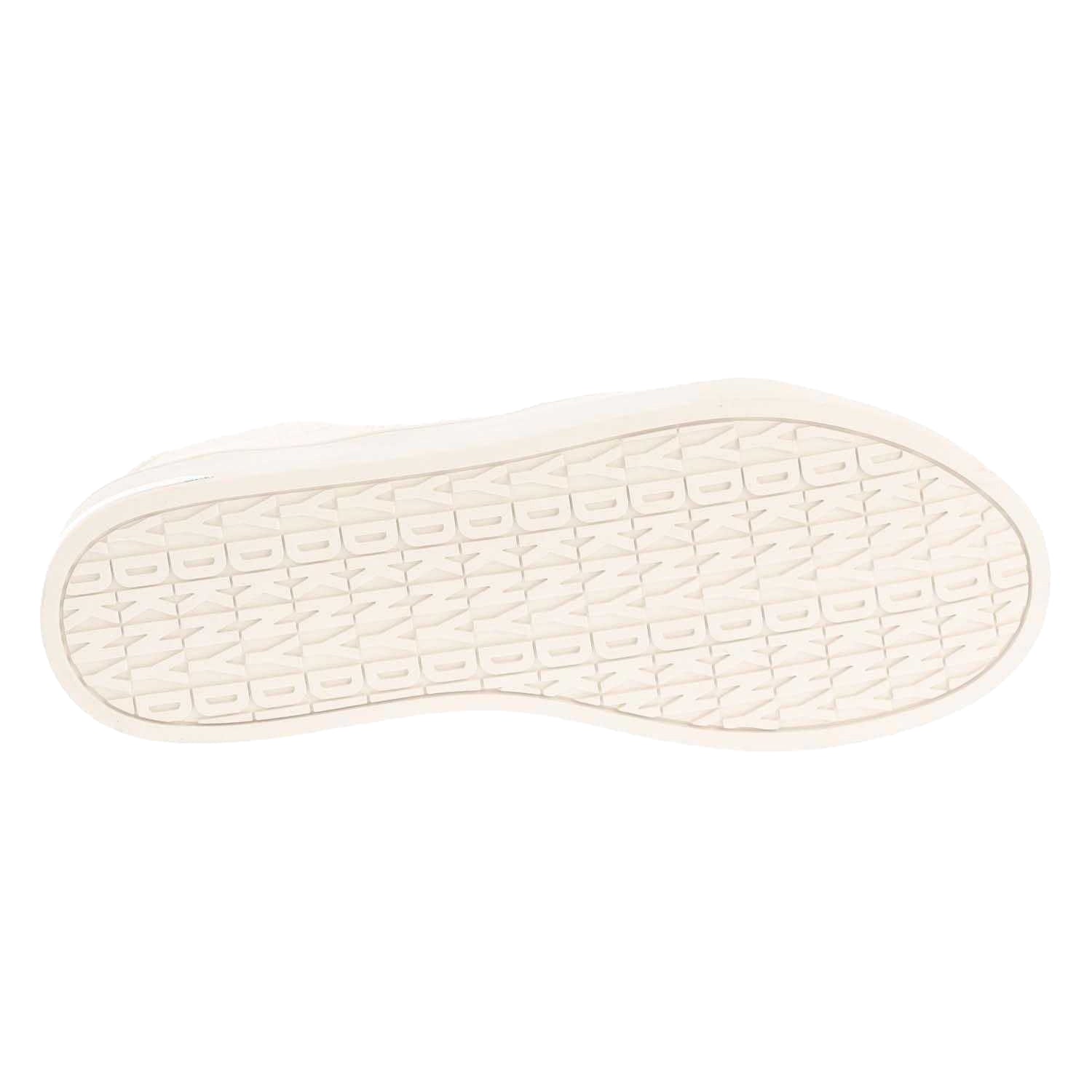 White - Lifestyle - DKNY Womens-Ladies York Varsity Lace Up Trainers