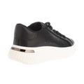 Black - Back - DKNY Womens-Ladies Larissa Leather Lace Up Trainers