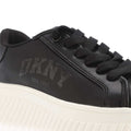 Black - Pack Shot - DKNY Womens-Ladies Larissa Leather Lace Up Trainers