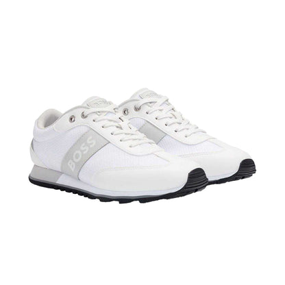 White - Front - Boss Mens Parkour Trainers