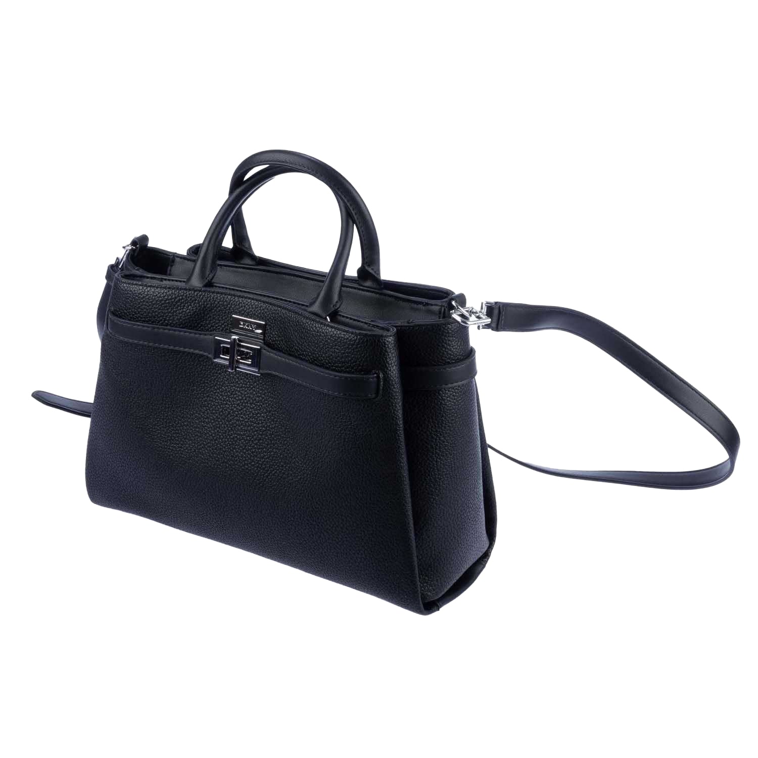 Black-Silver - Side - DKNY Onya Crossbody Bag