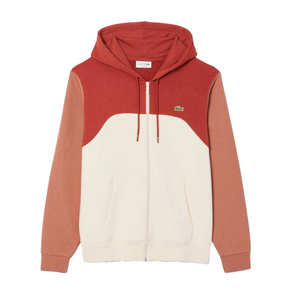 Multicoloured - Front - Lacoste Mens Colour Block Full Zip Hoodie