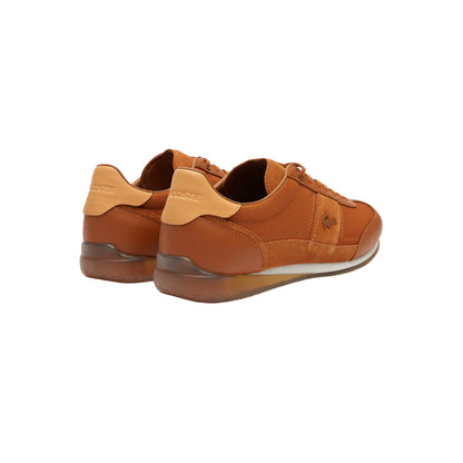 Brown - Back - Lacoste Mens Angula Leather Trainers