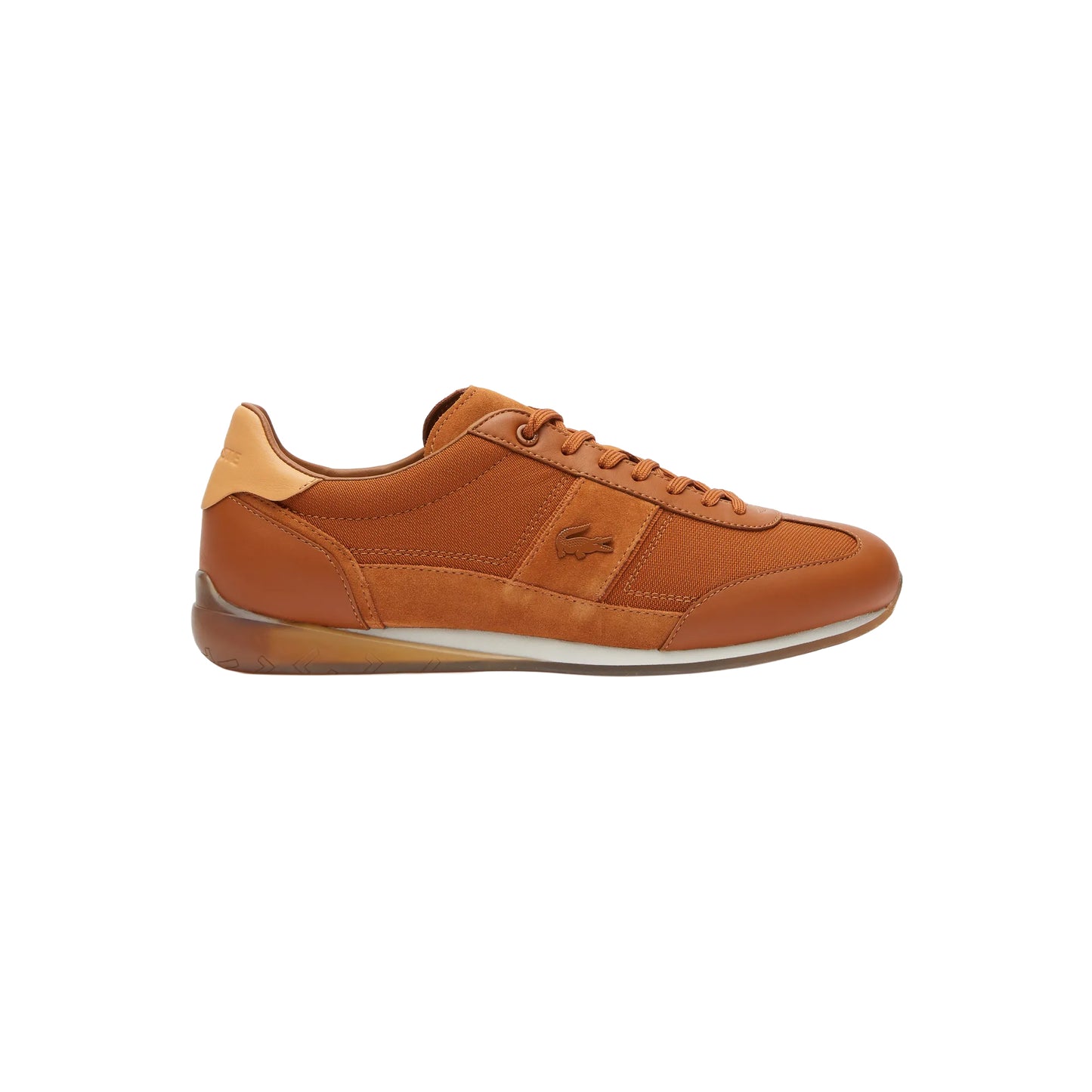 Brown - Side - Lacoste Mens Angula Leather Trainers