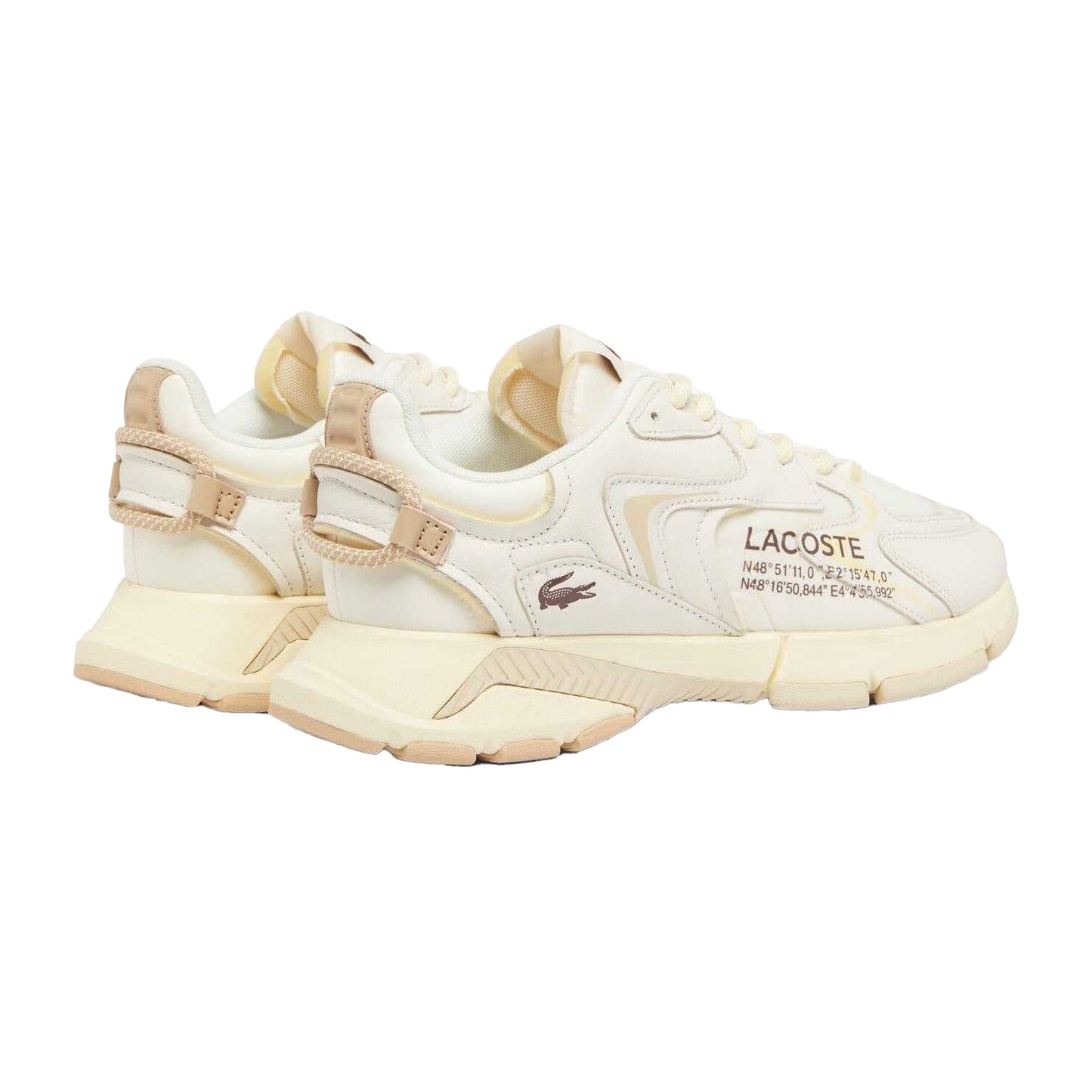 Off White - Back - Lacoste Mens L003 Neo Leather Trainers