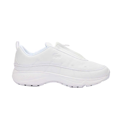 White - Side - Lacoste Mens Audyssor Leather Zip Trainers