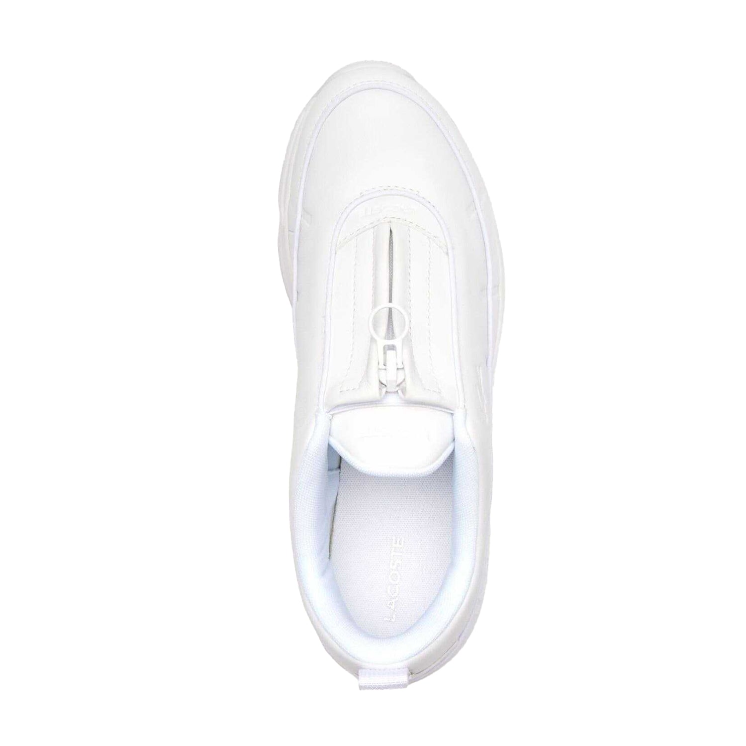 White - Lifestyle - Lacoste Mens Audyssor Leather Zip Trainers