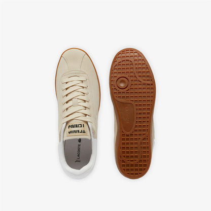 Off White-Gum - Lifestyle - Lacoste Mens Baseshot Suede Trainers