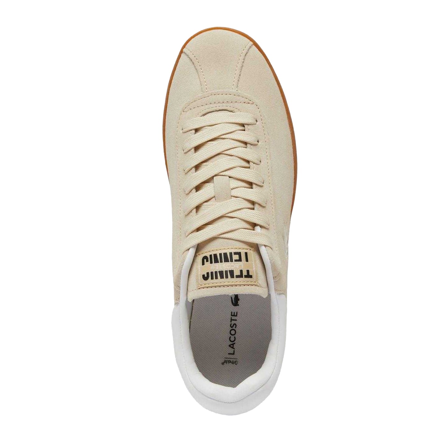 Beige - Lifestyle - Lacoste Mens Baseshot Suede Trainers
