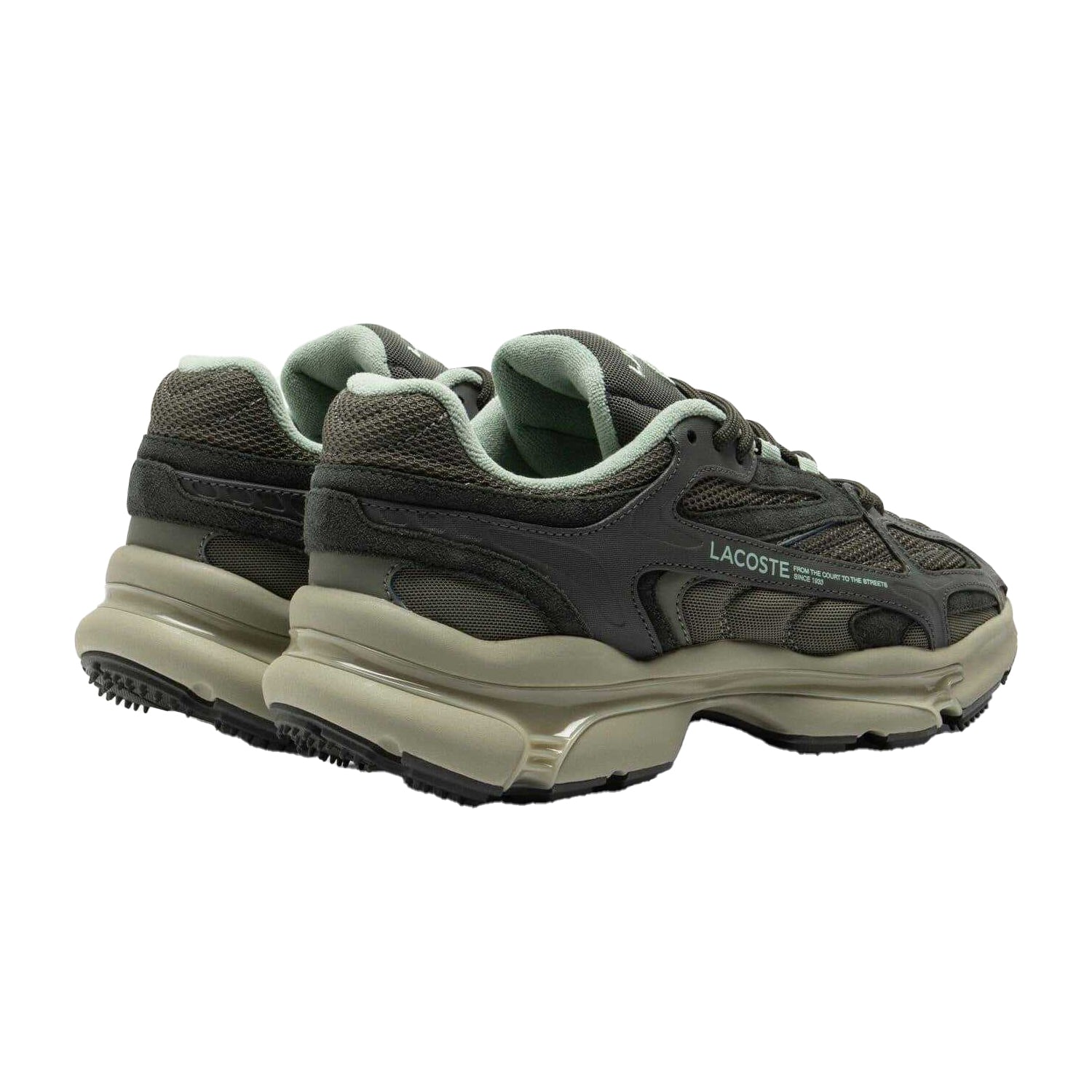 Green - Back - Lacoste Mens L003 2K24 Suede Trainers