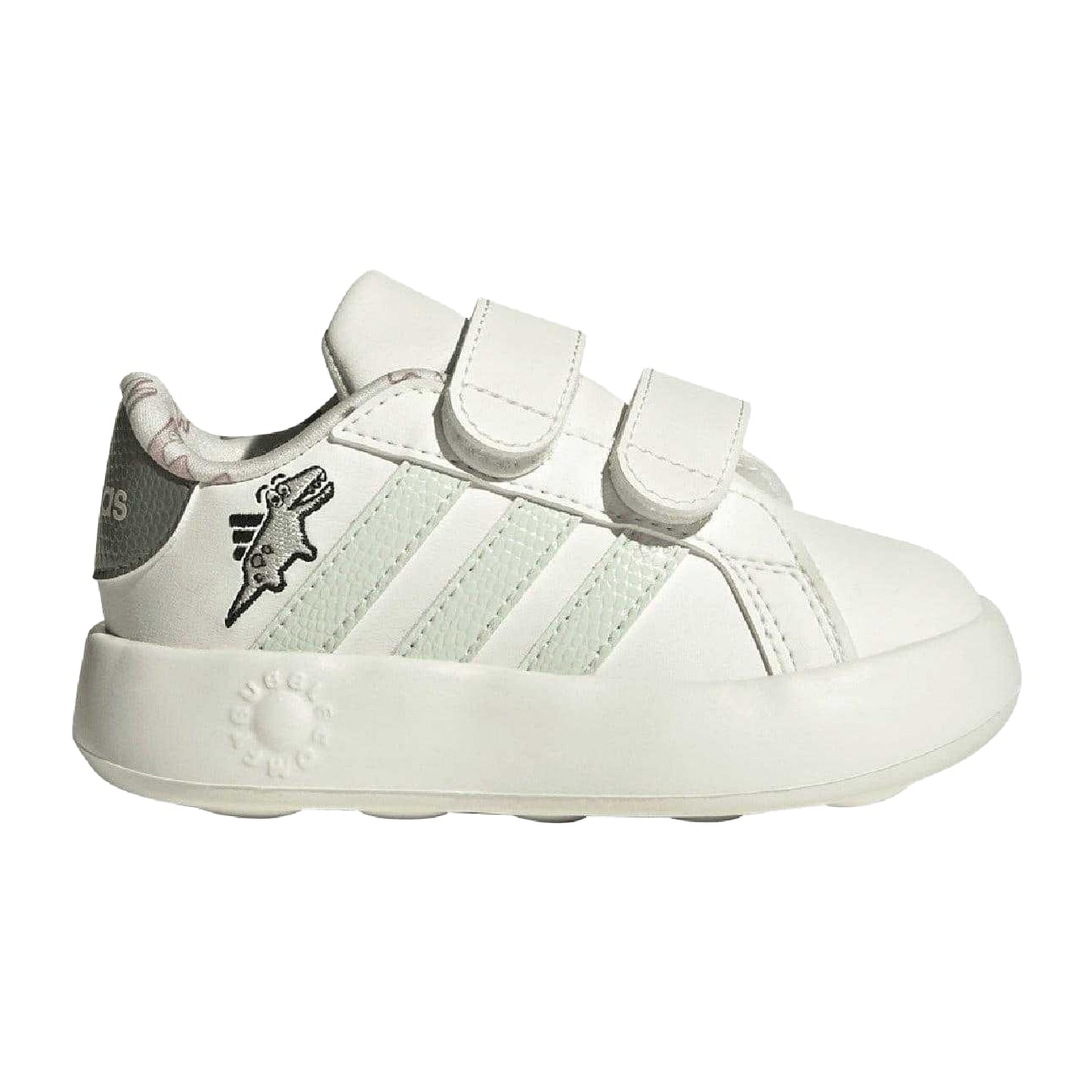 Off White - Back - Adidas Baby Dino Grand Court 2.0 Trainers