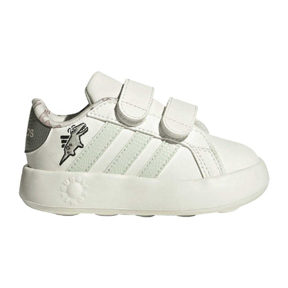 Off White - Back - Adidas Baby Dino Grand Court 2.0 Trainers