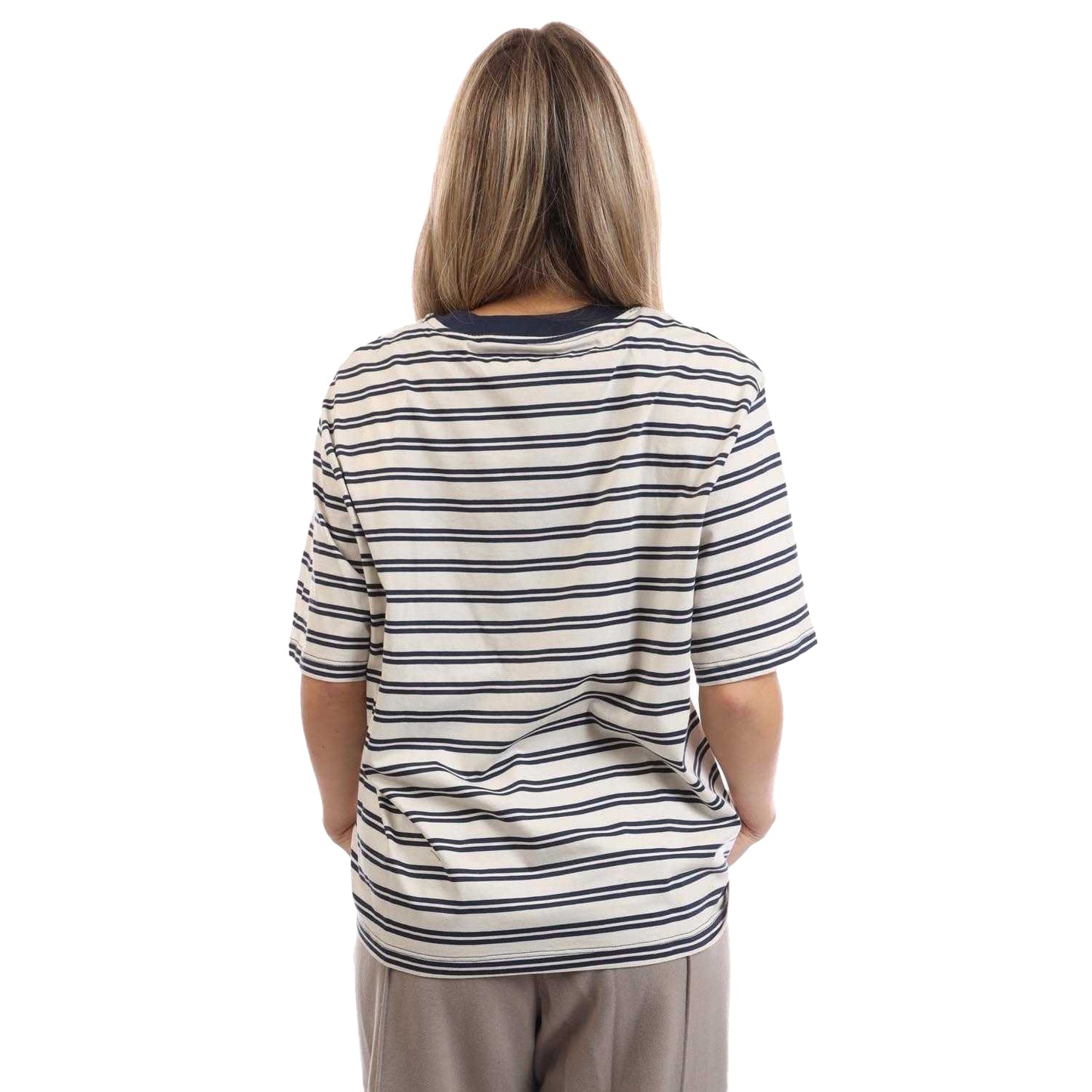 Blue - Back - Timberland Womens-Ladies Dunstan Striped T-Shirt