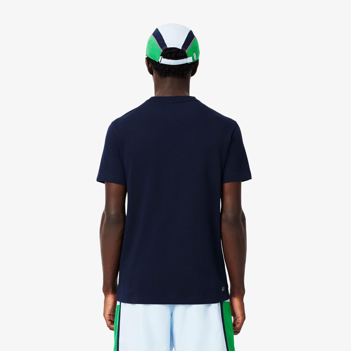 Blue - Pack Shot - Lacoste Mens Printed Ultra Dry Sport T-Shirt