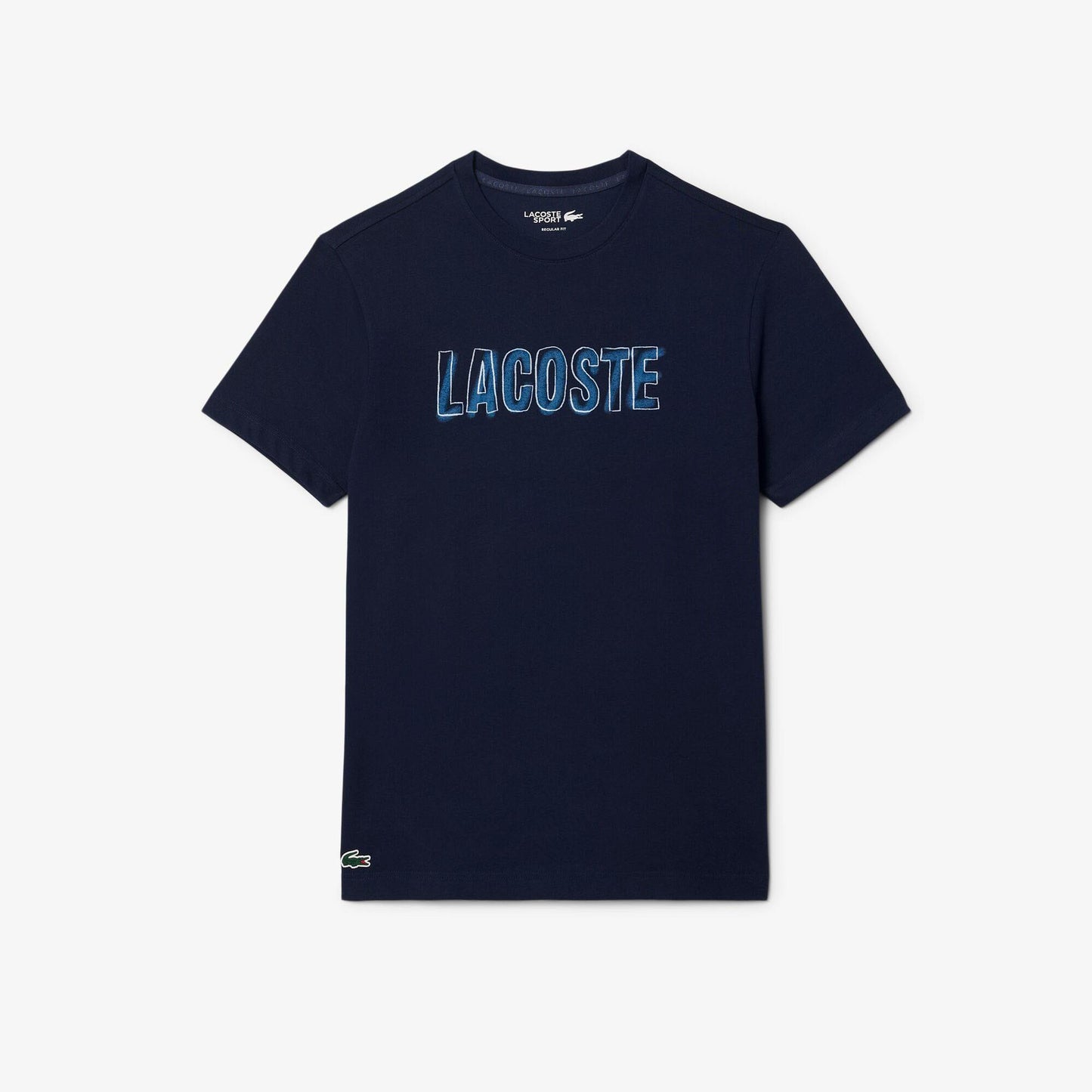 Blue - Front - Lacoste Mens Printed Ultra Dry Sport T-Shirt