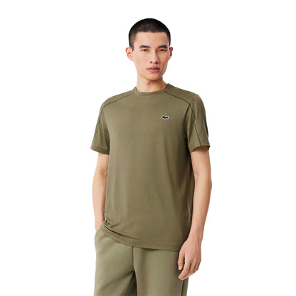 Green - Side - Lacoste Mens Ultra Dry Stretch T-Shirt