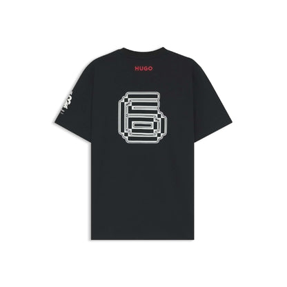 Black - Back - Hugo Mens Isack Racing Bulls T-Shirt