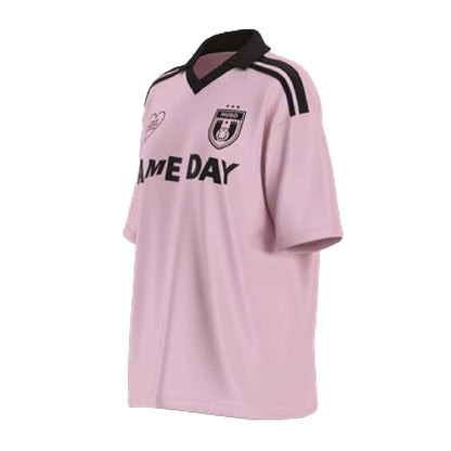 Pink - Side - Hugo Mens Dila B Football T-Shirt