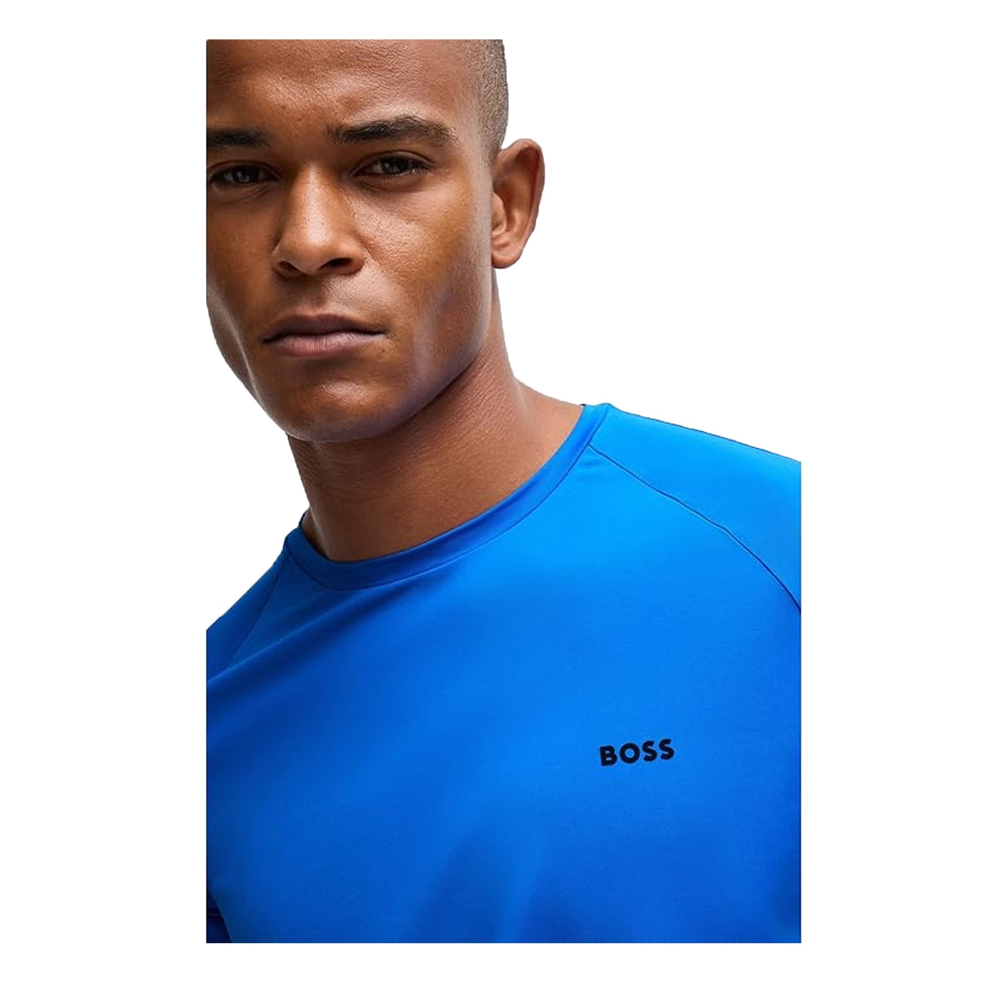 Blue - Side - Boss Mens Active Performance T-Shirt
