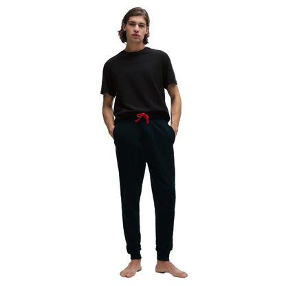 Black - Lifestyle - Hugo Mens Sporty Tape Logo T-Shirt