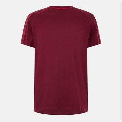 Red - Front - Hugo Mens Sporty Tape Logo T-Shirt