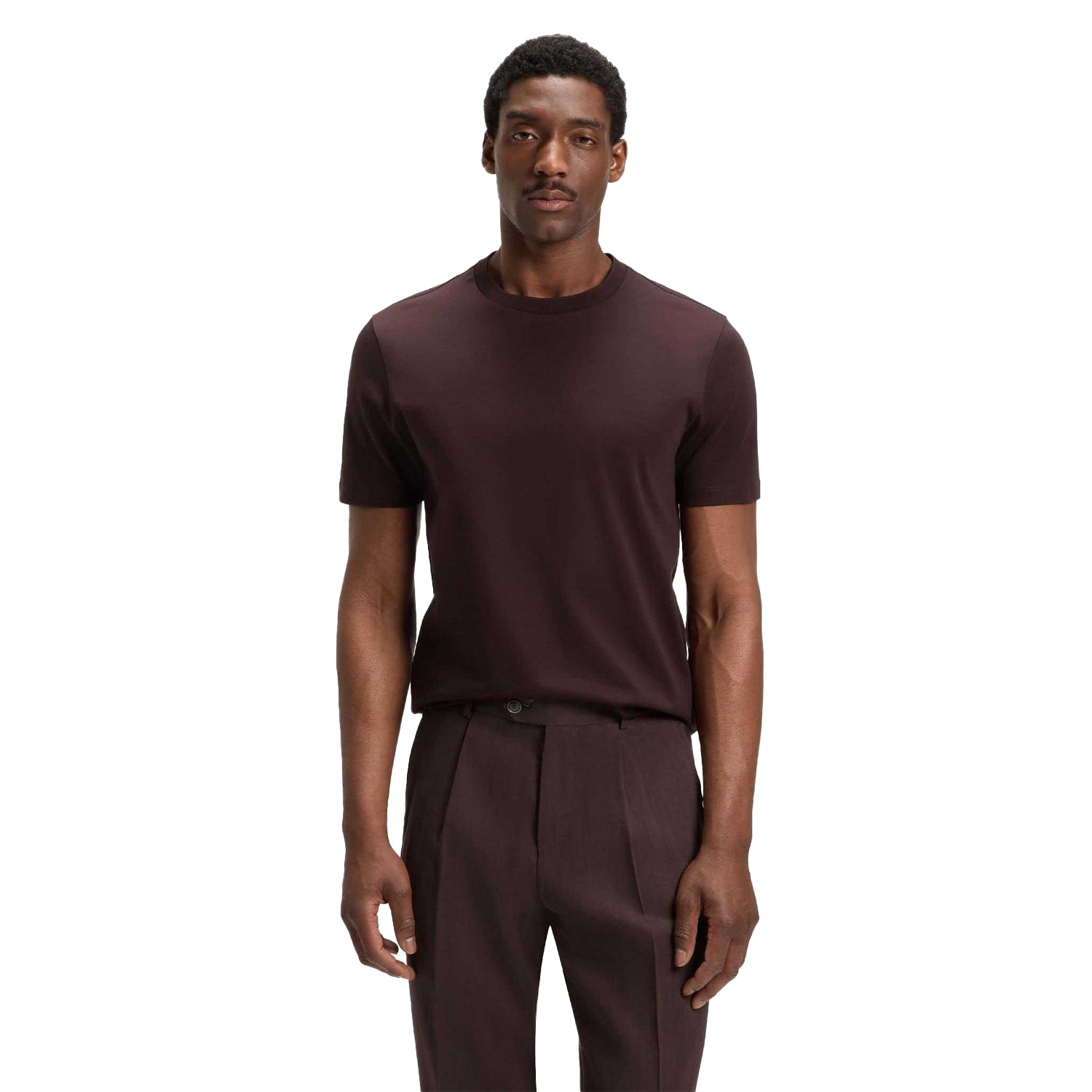 Brown - Side - Boss Mens L-Tesar 14 T-Shirt