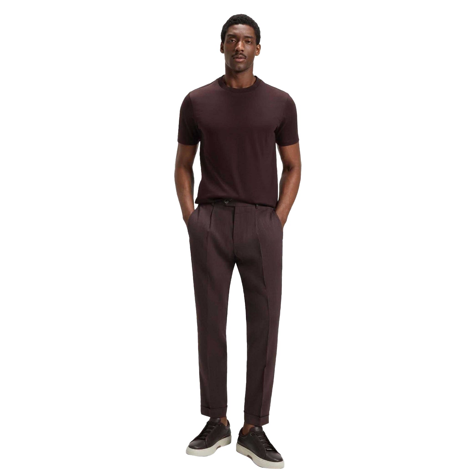 Brown - Lifestyle - Boss Mens L-Tesar 14 T-Shirt
