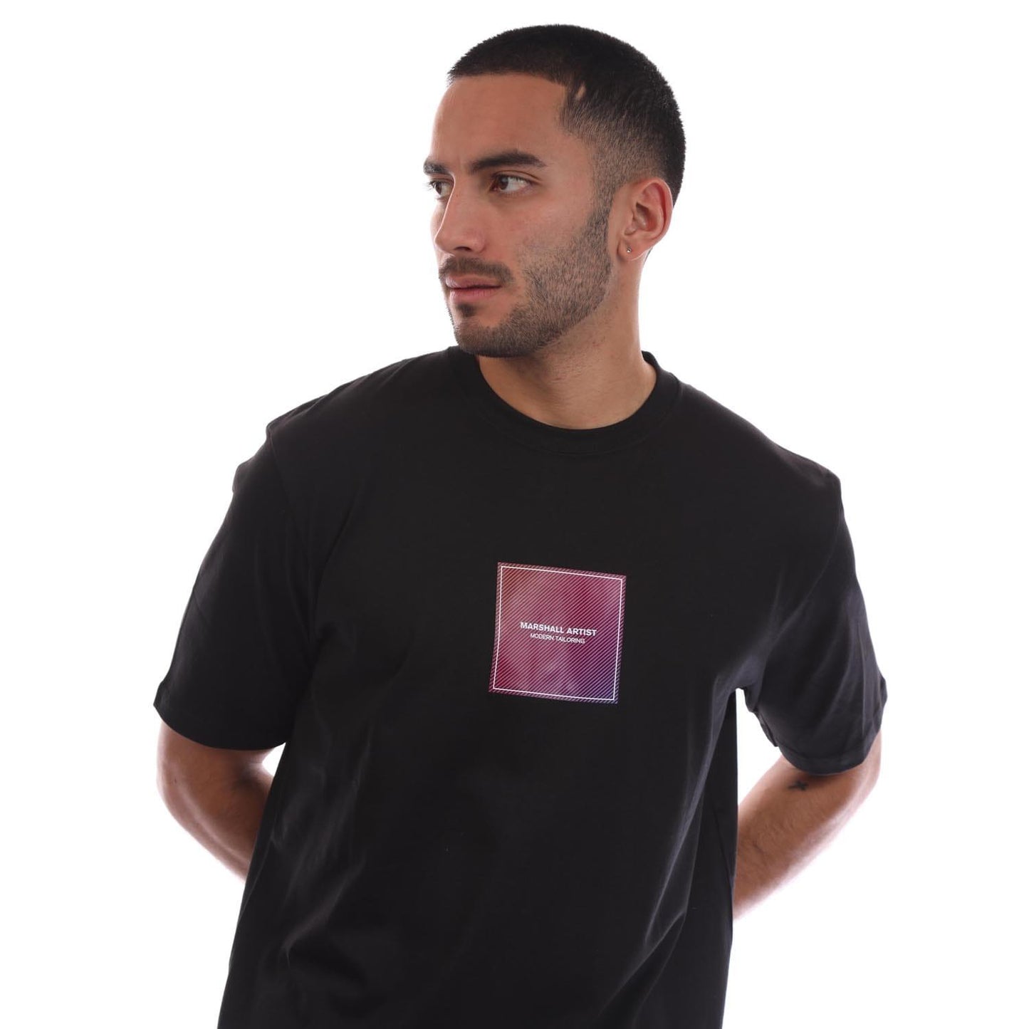 Black - Side - Marshall Artist Mens Box T-Shirt
