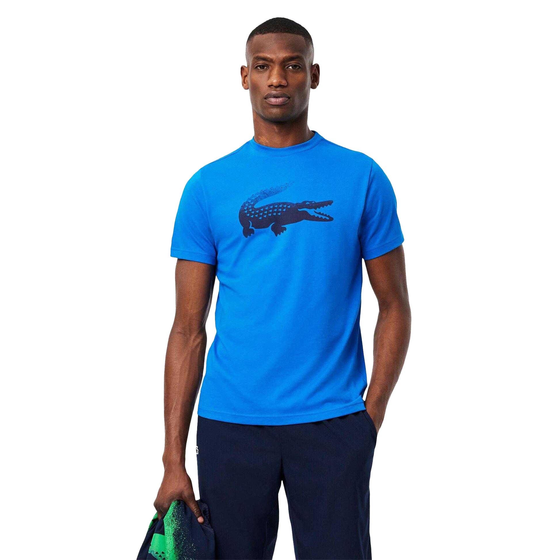 Blue - Side - Lacoste Mens Tennis X Daniil Medvedev T-Shirt